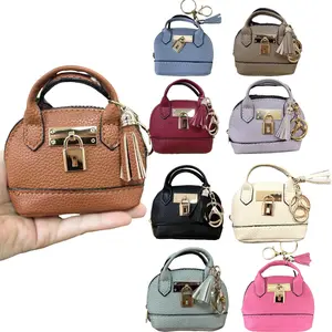 Mini Tote Bag Charm Keychain Coin Purse - Stylish Pu Leather Key Chain Wallet for Women - Compact & Versatile with Keyring and Zipper - Ideal for Coins, Cards, Keys, Lipstick, and More makeupbag essentials