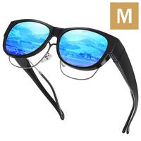 M Size Black Frame Blue Lens