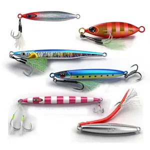 6Pcs Glow-in-the-Dark Jig Lures, Fast Fall & Slow Pitch Jigs, 28g/40g/60g/100g/150g, Mixed Colors, for Tuna, Salmon, Sailfish, Striped Bass, Grouper, Snapper, Kingfish, Spanish Mackerel