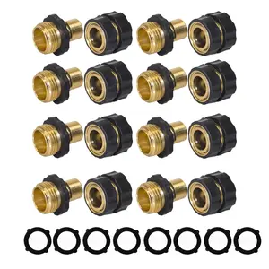 Hourleey Garden Hose Quick Connector, 3/4 Inch Male and Female Garden Hose Fitting Quick Connector