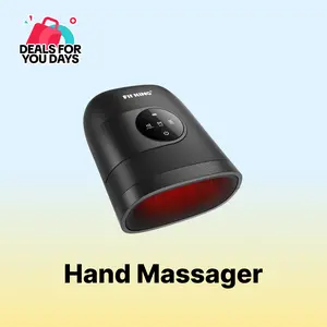 【FIT KING】Hand Massager with Heat for Hand Massage and Finger Relief - Cordless & Portable & Touch Screen -  Gifts for Women Men Parents - Black Comfort