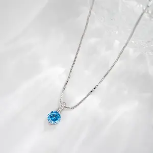 WaterDrop Necklaces for Women, Infinity  Pendant with Birthstone Crystals, Jewelry Gifts for Wife, Birthday or Christmas Holiday Gift for Girlfriends