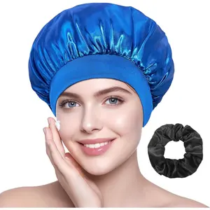 Large Satin Bonnet Hair Cap Single-Layer Bonnet Sleeping Cap for Women Braids Curly Hair