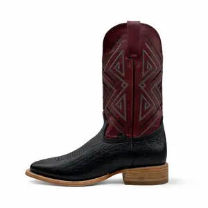 Reyme Black Cuello De Toro Boots-Square Toe