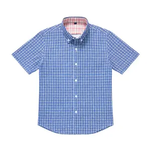 Airy Comfort-Fit Gingham Casual Shirt | Mens Silky-Soft Durable Breathable Top with Crisp Check Weave, Adaptive Loose Fit & Structured Button-Down Collar for Summer Commutes