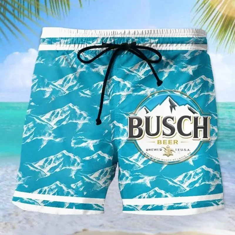 Busch Light Men's Casual Drinking Print Beach Shorts, Busch Light Beer Swim Trunks, Regular Fit Casual Street Shorts For Summer, Fashion Men's Bottoms For Daily Wear, Gym Shorts, Men's Shorts, Summer Swim Trunks, Beer Loves Beach Shorts, Busch Light Fan