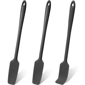 3 count Small Spatulas Set  Jar Spatulas with Long Handle Heat Resistant Non-Stick Mini Spatulas Jam Spreader Scraper Narrow Rubber Spatula for Baking and Cake Icing Kitchen Use 11 Inches