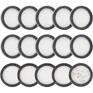 15Pcs Round Felt Bead Design Boards, 1.55Inch Dark Gray Felt Beading Mat DIY Beading Storage Tray for Jewelry Making, Beading Supplies, 8mm Thickness