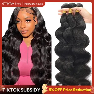 West Kiss Body Wave Human Hair Bundles Brazilian Virgin Hair Straight Bundles Sew in/ Glue in Viral Hair Bundle Deep Wave FebruaryFaves