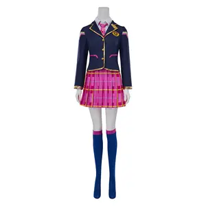 OW DVA D.VA Hana Song Cosplay Costume 3-YEAR Anniversary Outfit Halloween Carnival For Women Girls School Uniform
