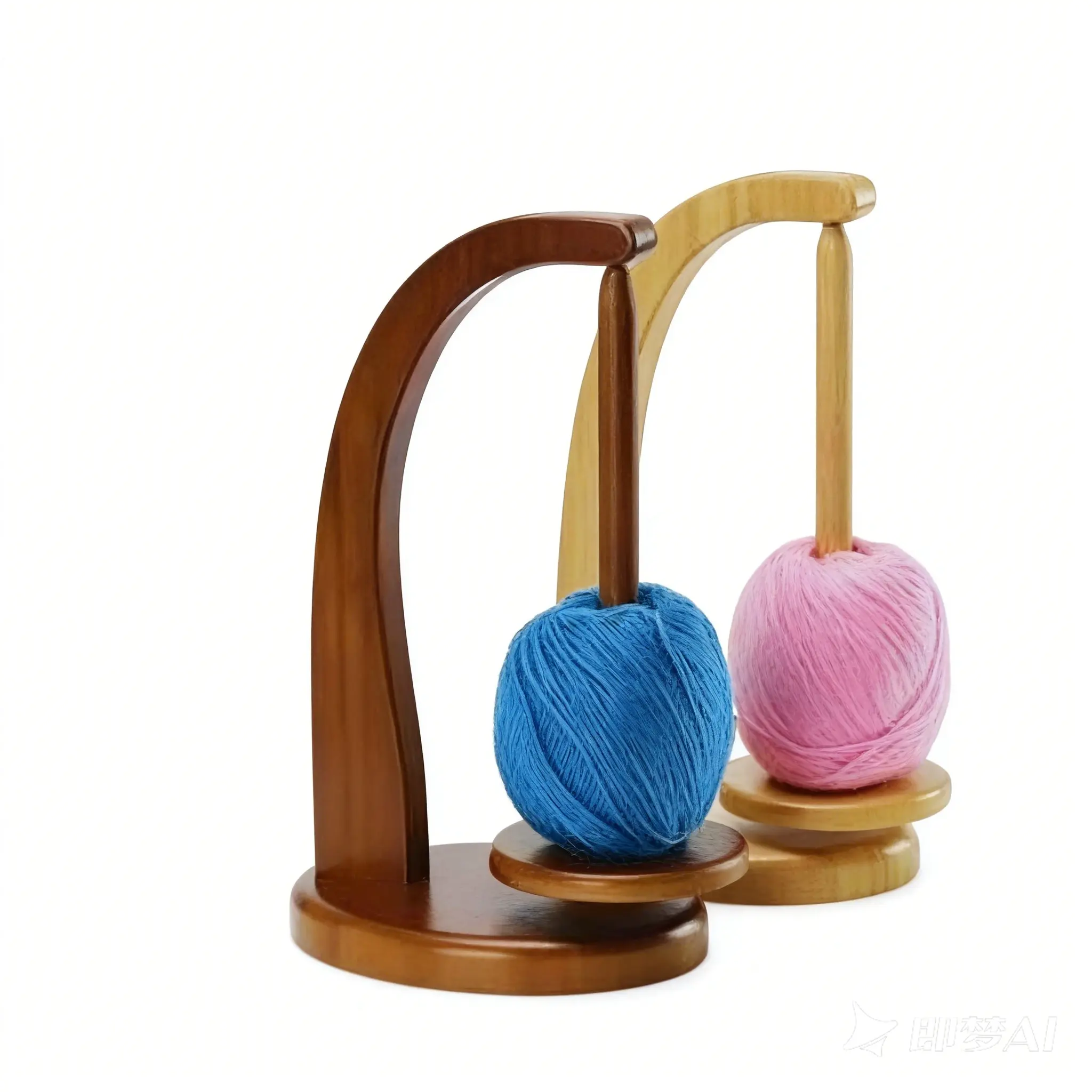Magnetic Wooden Yarn Holder Stand - Tangle-Free Rotating Dispenser for Knitting, Crochet (Yarn Storage Accessory for DIY Hobbies)