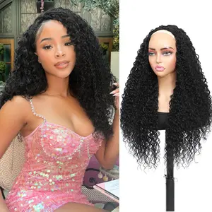 Urbeauty Long Burmese Curly Half Wigs for Black Women 3 in 1 Protein Glueless Wear and Go Seamless Flip Over Wig Soft Natural Like Human Hair Feel 200% Density Daily Use Beginner Friendly Light