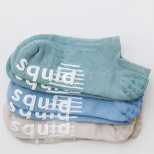 Athletic Grip Socks - Breathable Anti-Slip No Show Socks with Silicone Lock-In Fit, Seaside | Adult