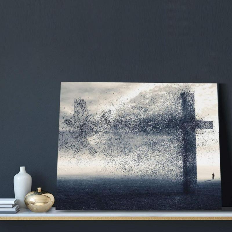 1 Count Jesus Christ Canvas Wall Art Jesus Greets You Welcome Back Window View Sunset Poster Christian Religious Modern Artwork Christ Spiritual Prints Framed Wall Decor For Bedroom Living Room 16x24inch