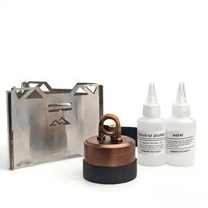 Portable Outdoor Camping Stove Self-Pressurized High-Efficiency  Alcohol Stove for Cooking Survival Hiking Backpacking Emergency Preparedness Brewing Coffee Tea Picnic Cooker