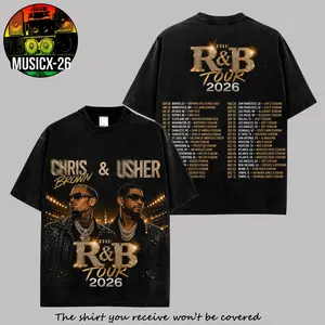 [X-26] New The R&B Tour 2026 : Raymond & Brown Date Premium Cotton T-Shirt, R&B Music Duo Graphic Tee, Urban Hip Hop Soul Streetwear Shirt, Breezy Concert Tour Merch, Gift for R&B Fans, Vintage Music Tee