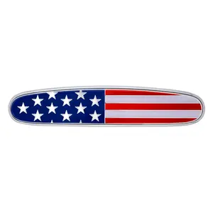 Chrome Die Cast USA Flag Emblem For Various Freightliner Models