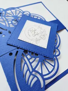 A set 10 pieces of Customized beautiful unique Classy handmade Wedding Invitations, Elegant Invitation with Envelopes