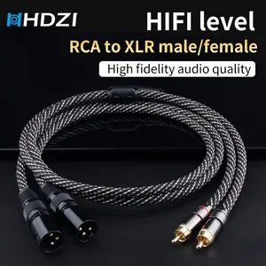 Rca to XLR Audio Cable, Anti-Interference, Durable, Enhances Sound Quality, Ideal for Amplifiers, Mixers, Microphones, DVD Players