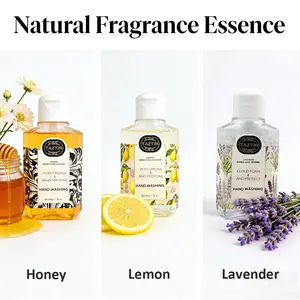 TAZTIR 3-Pack Fragranced Floral Foam Hand Wash Set, 50ml Travel-Size Portable Hydrating Liquid Soap with Lavender, Lemon & Honey Scents, Gentle Non-Drying Cleanser for Home, Travel Use