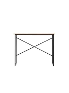 Elegant Decor AF12043NAT 43 in. Billie Wide Wood Veneer Top Iron Console Table