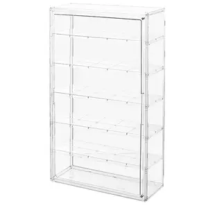 6 Tiers Extra Large Clear Display Case for Figures, Acrylic Storage Organizers Box with Magnetic Door, Wall-Mounted Dustproof Showcase for Collectibles Action Figure
