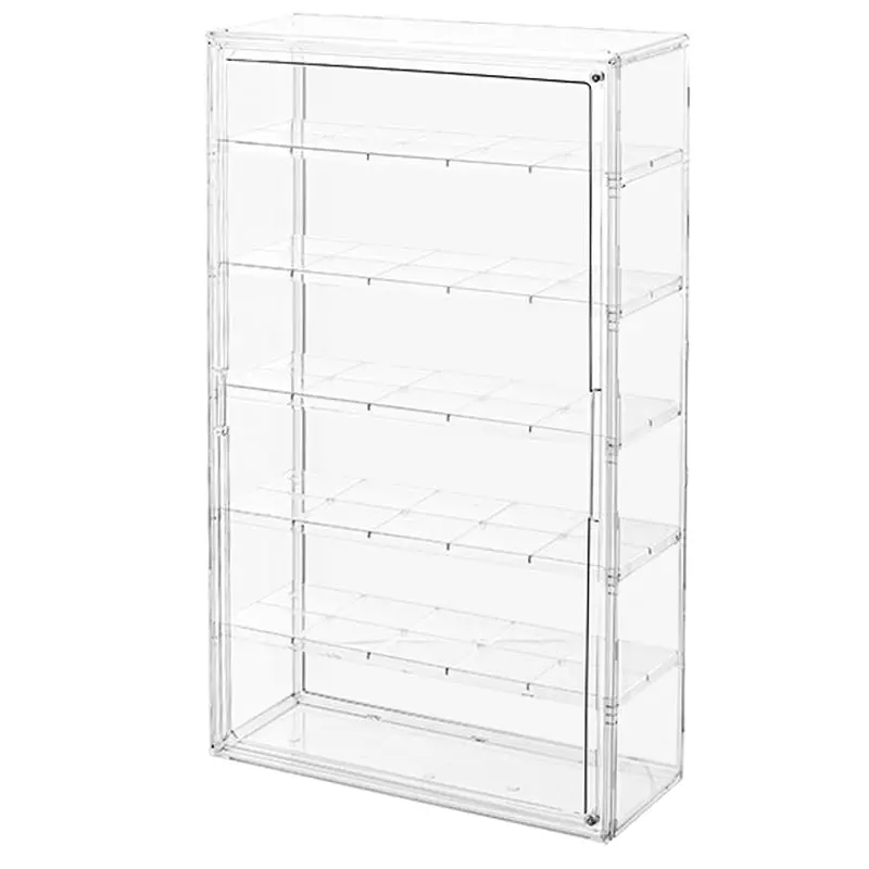 6 Tiers Extra Large Clear Display Case for Figures, Acrylic Storage Organizers Box with Magnetic Door, Wall-Mounted Dustproof Showcase for Collectibles Action Figure
