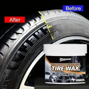 Doeyvose Multi-Functional Tire Polish and Protective Wax, Car Motorcycle Bicycle Tire Care Coating with Gloss, Durable Formula, Prevents Cracks and Scratches