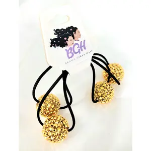 Brown Girls Hair® LARGE Bling Hair Ballies | Hair Ties Knockers Bobbles Ponytail Holders