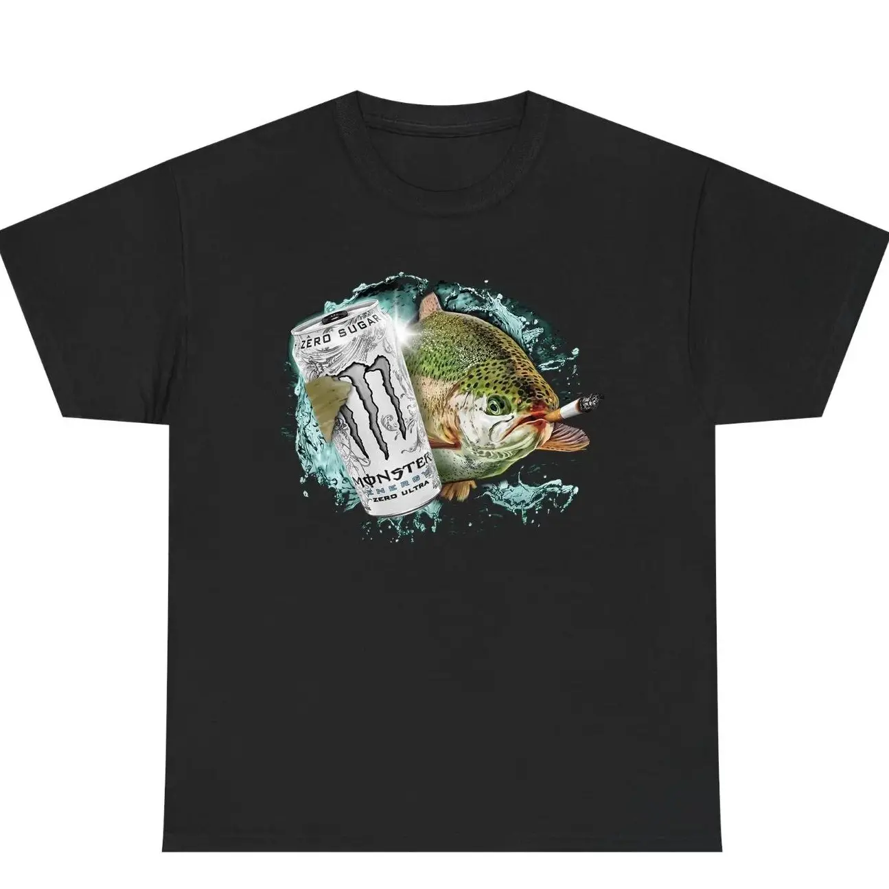 [SALE OFF 50%] Dope Fish Shirt – Funny White Monster Fish Tee Unisex Top