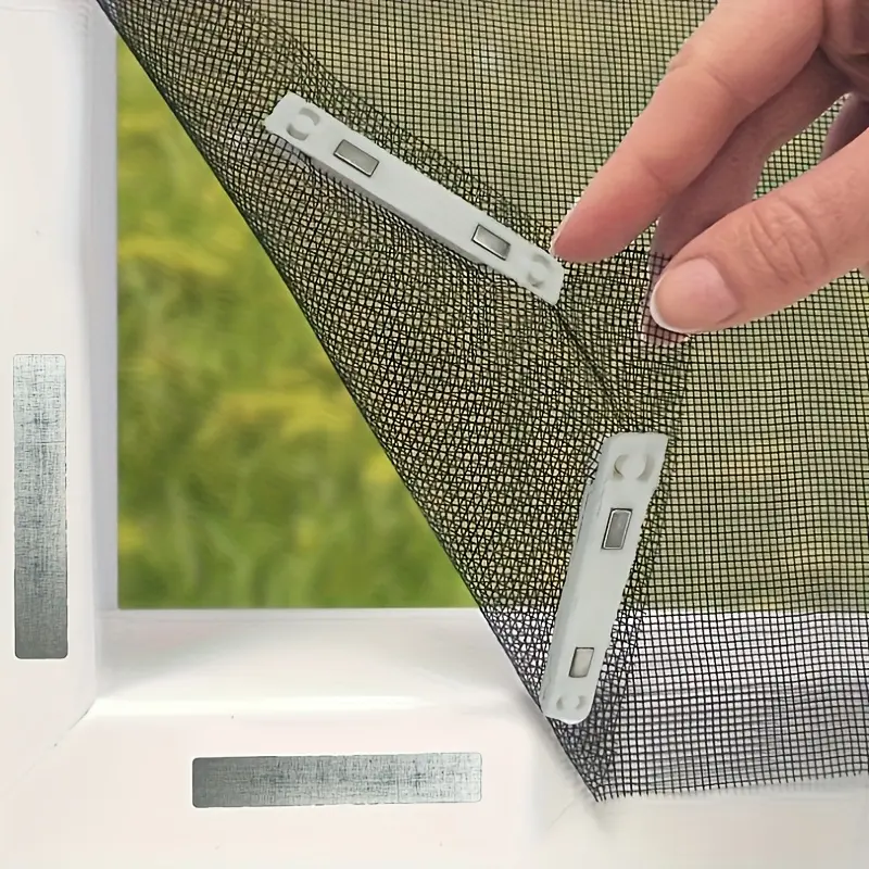 Magnetic Window Screen, No-Drill Easy Installation, Cut-to-Fit Breathable Mesh Mosquito Net for Home Windows