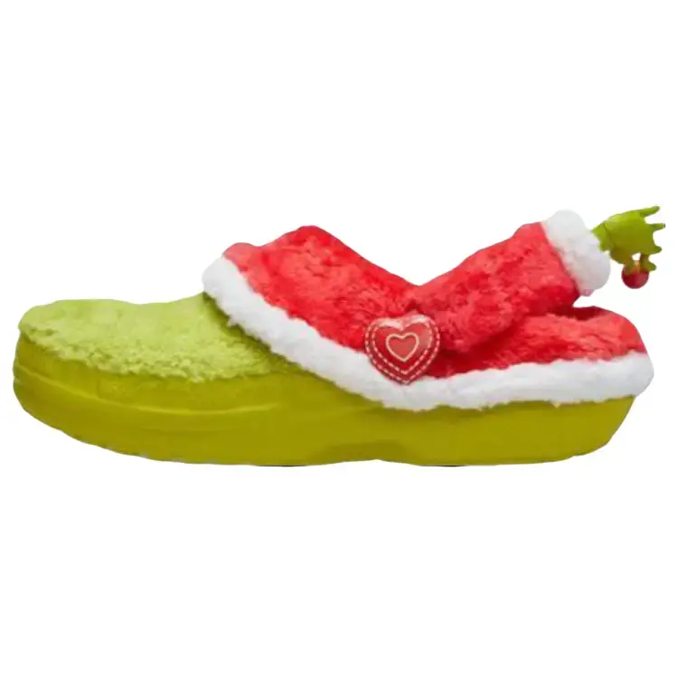 Crocs Classic Lined Clog in Stealing Christmas x The Grinch Men's, Featuring a Festive Collaboration Design and Warm Fuzzy Lining with Lightweight Croslite Construction for Cozy Comfort, Clogs, Casual Lifestyle