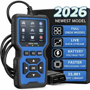 2026 Upgrade OBD2 Scanner Car Code Reader with Battery Test, Full OBDII Modes, Live Data Stream, 35901 DTC Library, Check Engine Light Diagnostic Tool for All OBDII Vehicles After 1996, Without Battery