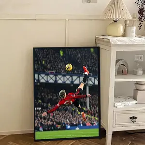 Garnacho Manchester United Vs Everton Match Overhead Kick Goal Poster