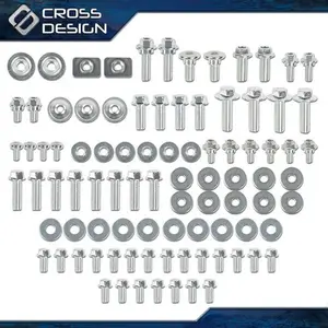 CROSSDESIGN Bolt Kit 90pcs Fit For Kawasaki Kx60 Kx65 Kx80 Kx85 Kx125 Kx250 Kx500 Bodywork