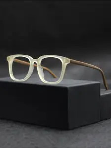Vintage Oversize Computer Glasses Frame Women Men Anti Blue Light Square Clear Eyewear Blocking Glasses Full Frame Plain Glasses