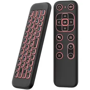 Mini Air  Remote Keyboard with 7-Color Backlight for Android TV Box,  TV, HTPC, Projector; Rechargeable Dual-Mode Universal Controller for Couch Browsing