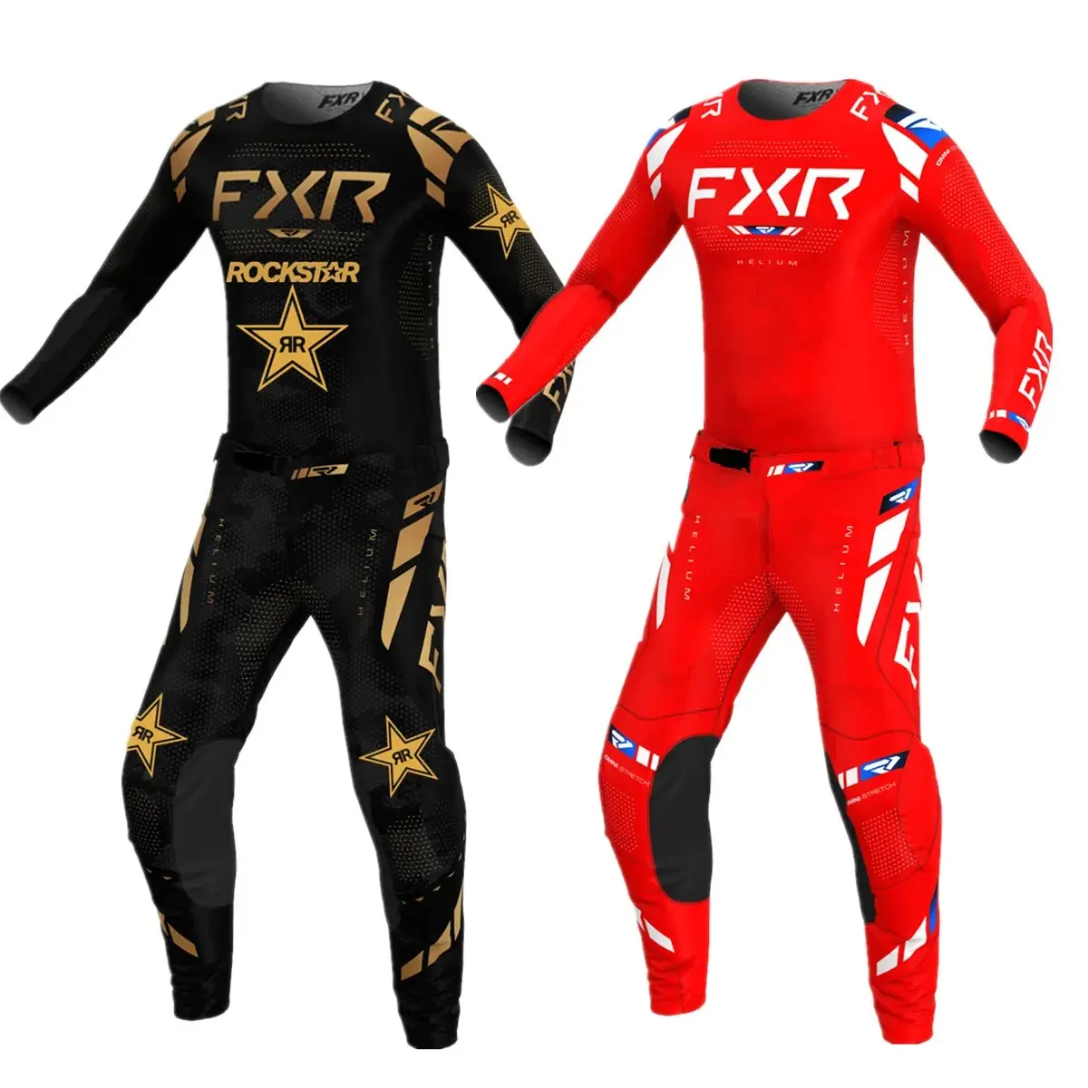 Red Helium FXR Gear Set Mx Combos Off Road Jersey Set ATV Kit