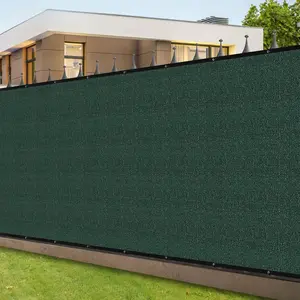90GSM Privacy Fence Screen Heavy Duty Windscreen Fencing Mesh FabricShade Net Cover For Outdoor Wall Garden YardPool Deck Green