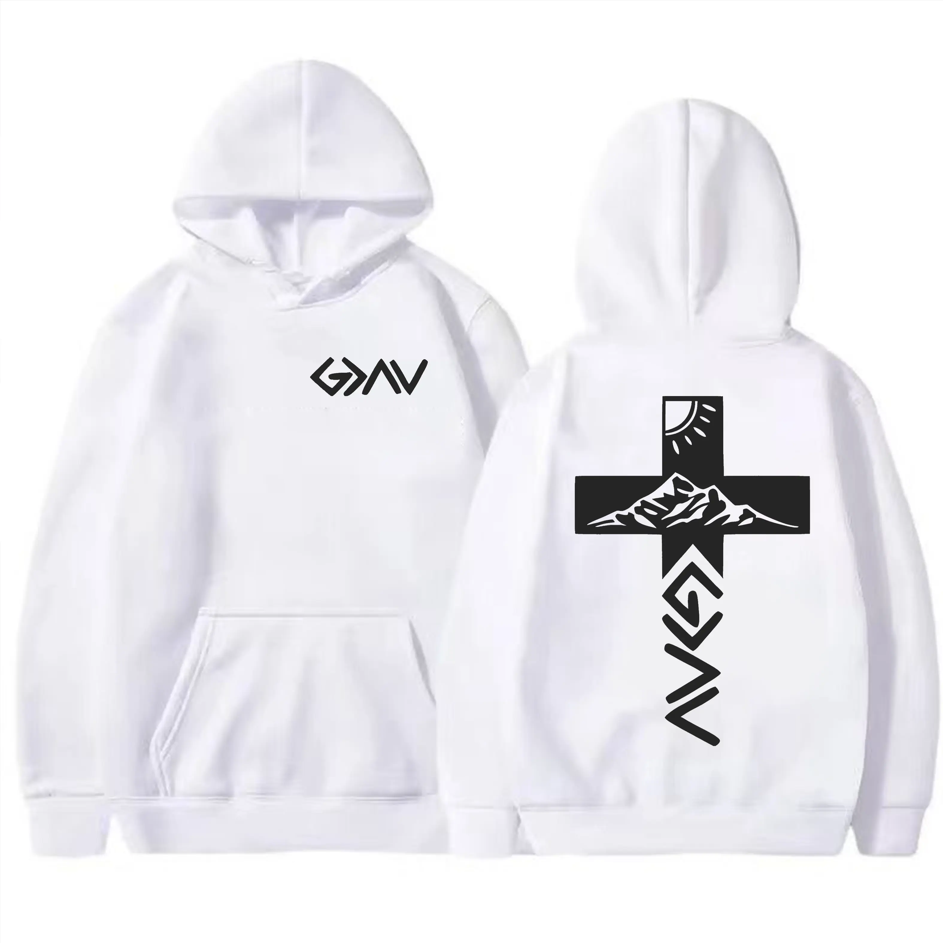 hooded sweatshirt-WHITE