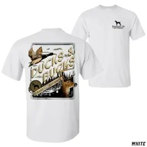 Ducks & Bucks Hunting T-Shirt – Country Graphic Tee for Duck Hunters, Redneck Style, Country Boy Clothes Black Cat Sneaker Match T-Shirt