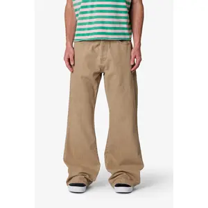 mnml Washed Kick Flare Denim - Khaki