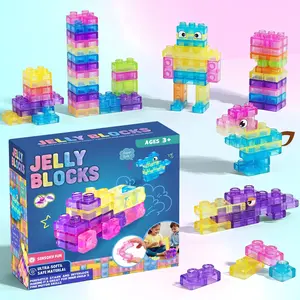 Jelly Sensory Stacking Blocks for Kids – Soft Transparent Squishy Building Cubes, ASMR Fidget Toy Set, Montessori Sensory Play, Cute Stress Relief Toy, TikTok Viral Children’s Day Gift for Toddlers & Kids