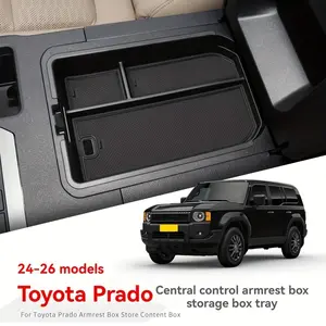 Toyota Land Cruiser Lc250 Prado Center Console Storage Box Tray, Abs Material, Car Organizer, Fits Original Vehicle Without Cooling Version