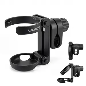 Gromast Foldable Stroller Cup Holder, 360°Rotatable with Adjustable Clip, Universal Cup Holder for Stroller, Wheelchair, Bike, Walker, Scooter, Tricycle