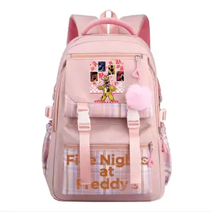 FNAF Backpacks Polyester Backpack Large Capacity Suitable for Women Men Birthday Gifts for Family and Friends - Pink