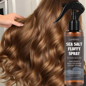100ml Sea Salt Fluffy Volumizing Spray, Textured Beach Wave Styling, Reduces Frizz, Provides Texture Hold, Non-Greasy, Adds Volume, Suitable for All Hair Types