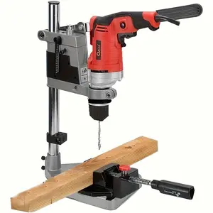 Aluminum Alloy Drill Press Stand, Adjustable Arm and Clamp, 38-43mm Base, Durable Workshop Tool, Precision Drilling, Metal Processing, Power Tool