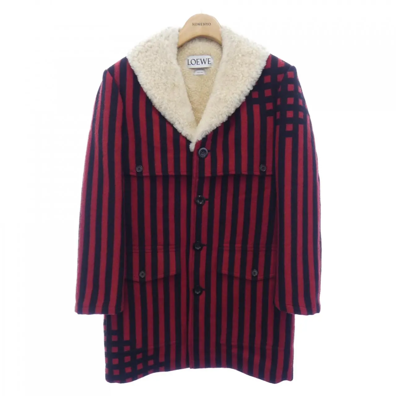 Pre-owned Loewe Others Small Leather Goods Wool Coat