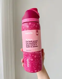 Owala Love Letter Edition FreeSip Insulated Stainless Steel Water Bottle 24/32oz Leakproof BPA-Free Aesthetic Drinkware for Sport Lovers